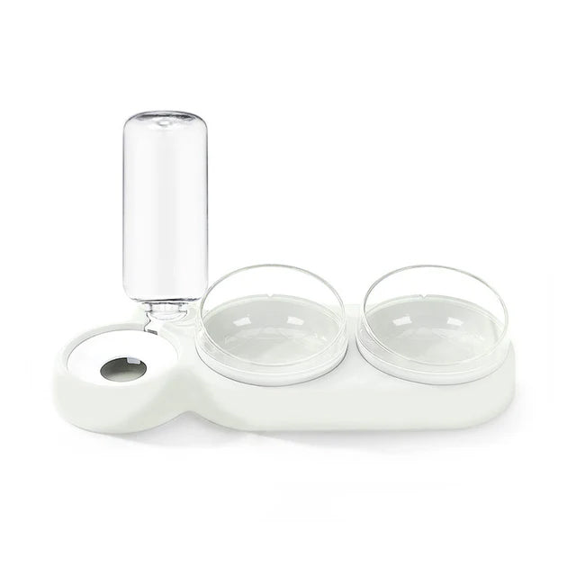 Pet Double Bowls Food Water Feeder