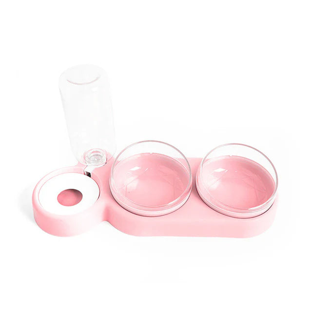 Pet Double Bowls Food Water Feeder