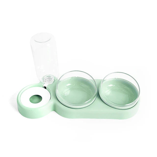 Pet Double Bowls Food Water Feeder
