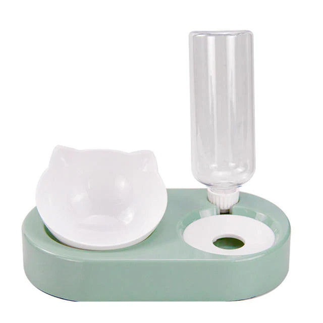 Pet Double Bowls Food Water Feeder