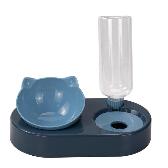Pet Double Bowls Food Water Feeder