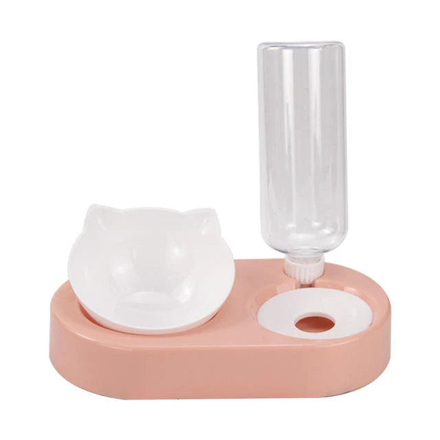 Pet Double Bowls Food Water Feeder