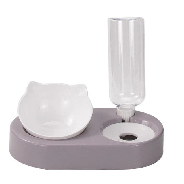 Pet Double Bowls Food Water Feeder