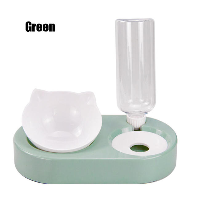 Pet Double Bowls Food Water Feeder