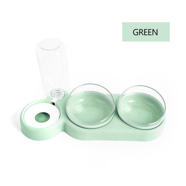 Pet Double Bowls Food Water Feeder