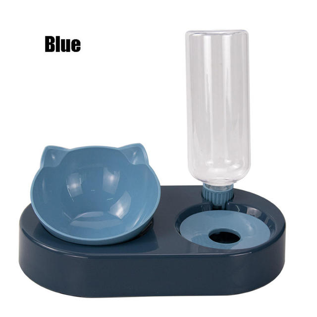 Pet Double Bowls Food Water Feeder
