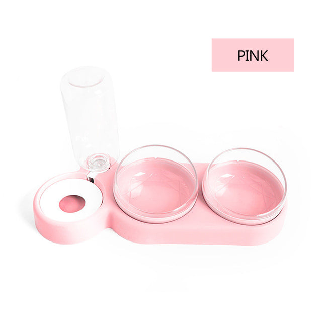 Pet Double Bowls Food Water Feeder