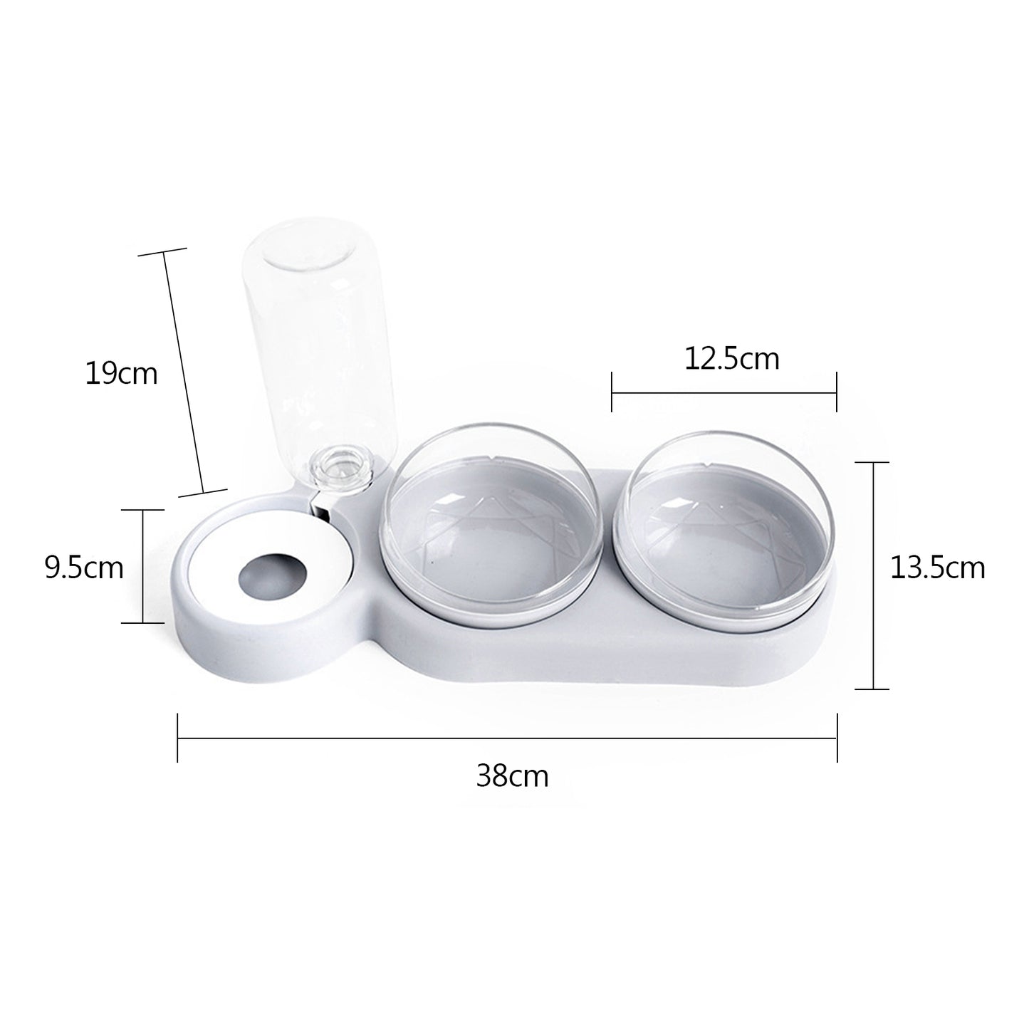 Pet Double Bowls Food Water Feeder