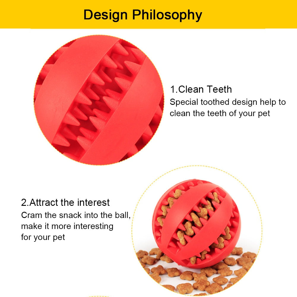 Rubber Ball Chewing Pet Toy