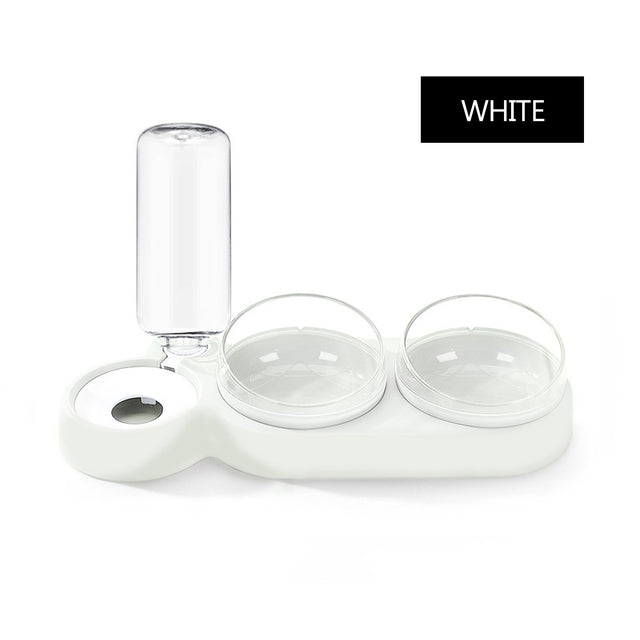 Pet Double Bowls Food Water Feeder