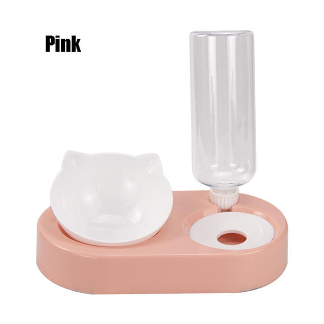 Pet Double Bowls Food Water Feeder