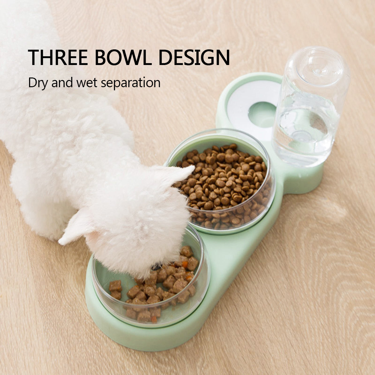 Pet Double Bowls Food Water Feeder