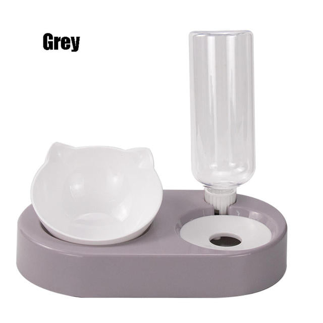 Pet Double Bowls Food Water Feeder