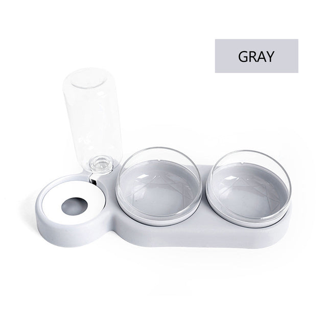 Pet Double Bowls Food Water Feeder