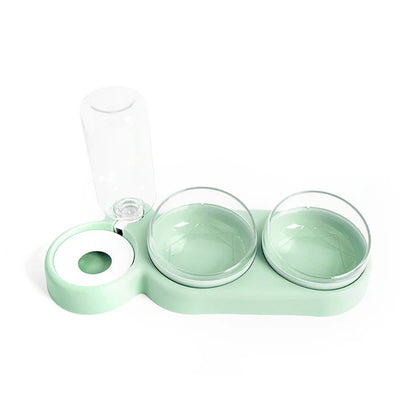 Pet Double Bowls Food Water Feeder