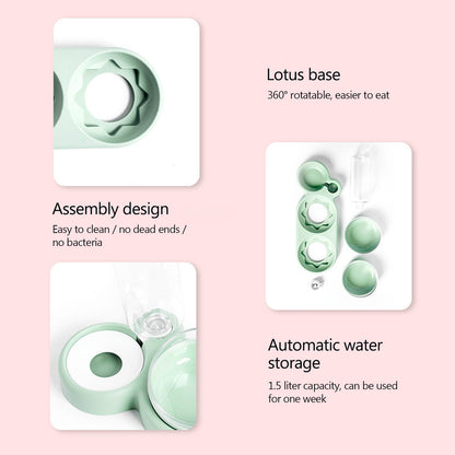 Pet Double Bowls Food Water Feeder