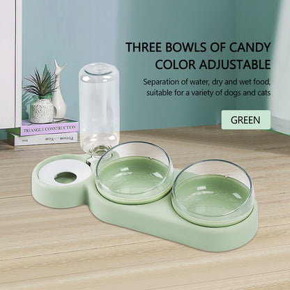 Pet Double Bowls Food Water Feeder